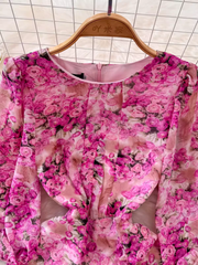 Chiffonkleid mit Blumenmuster für Damen