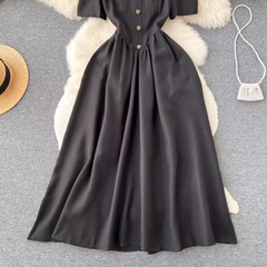 kleid schwarz kurzarm langes kleid