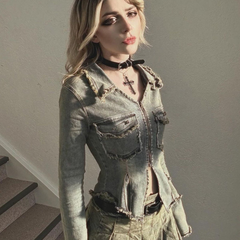 Verspielte Jeansjacke