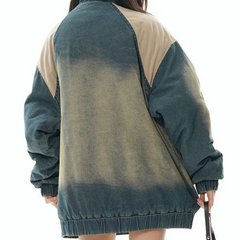 Vintage Distressed Denim Coat