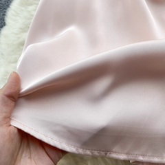 Damen Sommer Satinkleid