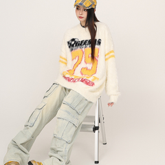 Retro trend college sports style"Sweater