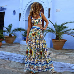 Women Long Dress Bohemian Print Sexy Elegant Party Night Vintage Beach Dress Plus Size