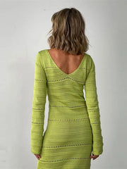 O Neck Long Sleeveless Bodycon Dresses