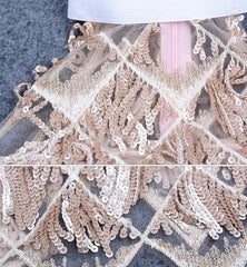 Elegant Sequins Evening Party Dress Vestidos Verano 2019 Mesh Runway Dress