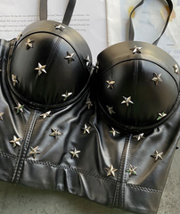 Kurzes Top Tanktop mit Sternen