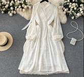 Blumenkleid im Retro-Stil Sommerkleid für Damen mit V-Ausschnitt