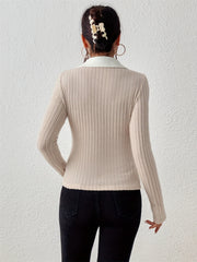 Johnny Collar Long Sleeve Top
