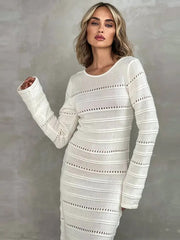 O Neck Long Sleeveless Bodycon Dresses