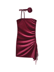 Rotes trägerloses, figurbetontes Kleid