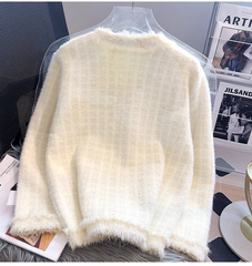 Suéter tipo cárdigan de punto para mujer