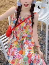 Sommerkleid aus Chiffon mit Blumenmuster