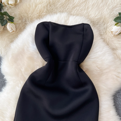 Schickes trägerloses Meerjungfrauenkleid in Midilänge