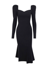 Black long sleeve mermaid dress