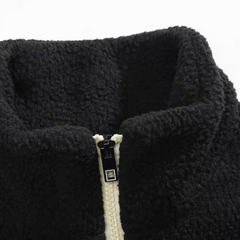 Sherpa-Mantel im Patchwork-Stil