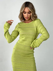 O Neck Long Sleeveless Bodycon Dresses