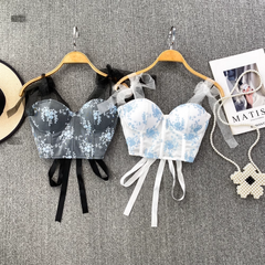 Women's fishbone short summer vest top