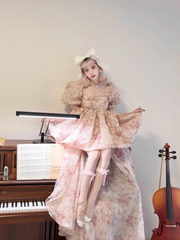 A-Linien-Kleid mit Blumenmuster