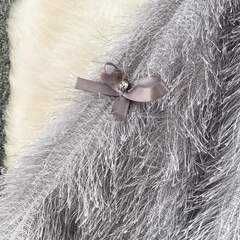 Diamant Neckholder Dreidimensionale Schleife A-Linie Quaste Kurzes Kleid Sommer