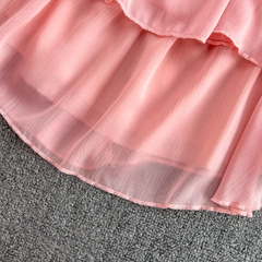 Chiffonkleid mit eckigem Ausschnitt für Damen