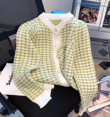 Suéter tipo cárdigan de punto para mujer