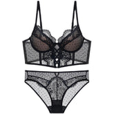 Französisches Dessous-Set mit Bügel-Push-Up-BH