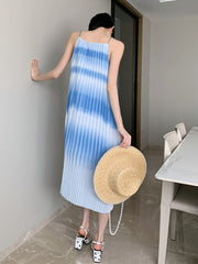 Sling Dress Gradient Straight Thin A-line Dresses Female Clothing Casual