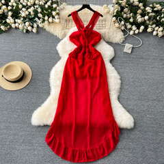 Rotes Sommerkleid für Damen