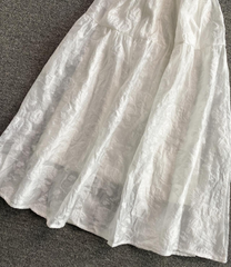 Weißes, kurzes Kleid in A-Linie