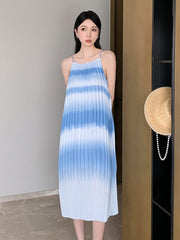 Sling Dress Gradient Straight Thin A-line Dresses Female Clothing Casual