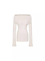 One shoulder tight knit hip hugging skirt sexy and spicy short dress for girls