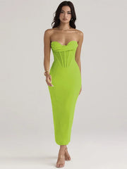 Women Elegant Strapless Bodycon Bandage Dress