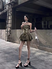 Trägerloses Partykleid in A-Linie