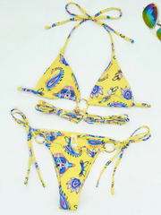 Bikini de dos piezas con estampado psicodélico