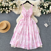 Exquisites verwischtes Strapskleid für den Strandurlaub