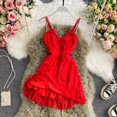 Trendy A-Linien-Kurzkleid aus Spitze