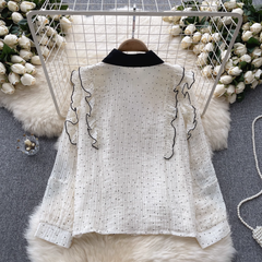 Women's autumn polka dot blouses