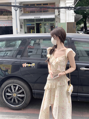 Blumenkleid, langes Feenkleid