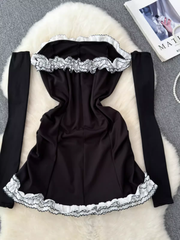 Trägerloses Minikleid