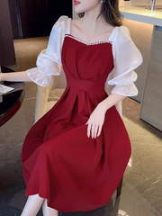 Damen Sommer Chiffonkleid