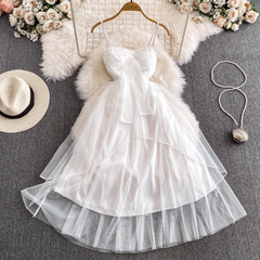 Strandkleid für den Urlaub am Meer, rückenfreies Strapskleid