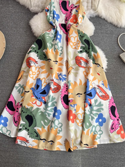 Bedrucktes Strapskleid für Damen im Sommer