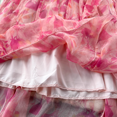 Sommerliches Chiffonkleid mit Blumenmuster für Damen