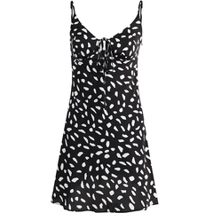 Neues gepunktetes Hosenträgerkleid