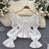 Women's puff sleeve blouses