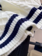 Women's navy collar sweater