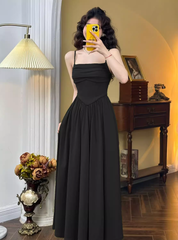 Schlichtes ärmelloses A-Linien-Kleid