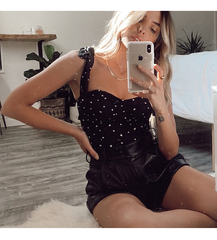 Oberteil mit Punktemuster