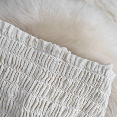 Vestido tubo con espalda abierta, volante irregular, corte A, abullonado