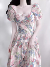 Französisch ölgemälde floral kleid frauen sommer